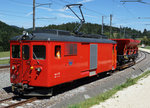 CJ: Schotterzug mit Gem 4/4 401 zwischen Tavannes und Tramelan am 3.