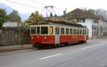 Im Mai 1980 ist Be 4/4 82 der OJB in Solothurn in Richtung Bahnhof unterwegs