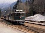 Anfang Mai 1981 erreicht HGe 4/4 I 1991 der Br�nigbahn die 1.002 m hoch gelegene Station Br�nig-Hasliberg