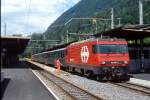 HGe 101 966 der Br�nigbahn im Juni 1990 im Bahnhof Interlaken Ost