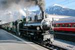 125 Rh�tische Bahn,Dampfextrazug mit G4/5 108  Engiadina (SLM 1906)nach Disentis/Muster kurz vor der Abfahrt in Landquart.23.02.14   