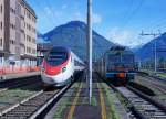 SBB:  Ein ETR 610 in Domodossola am 2.