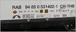 Detail der sonderbaren UIC Anschrift des Thurbo EVO RABe 531 402.