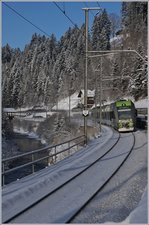 Der BLS RABe 535 123 (Lötschberger) als S 6 Langnau - Luzern kurz nach Trubschachen.