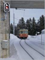 Des Bipperlisis letzter Winter auf der BLM: Der Mischbetrieb mit den neune Be 4/6 sollte noch bis zum 20.