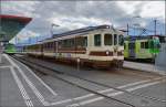 Triebwagen BDeh 4/4 301 der Aigle-Leysin-Bahn (AL), heute unter Transports Publics de Chablais firmierend.