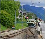 Il était une fois... les années 40 / Es war einmal: die 40er Jahre: Der GFM Ce 4/4 131 von GFM Historique rangiert in Blonay. 

11. September 2022