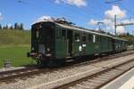 EBT 240 verlasst am 18 Mai 2025 S�miswald-Gr�nen w�hrend das grosse Spektakel  150 Jahre Emmentalbahn  das innerhalb die ganze Region Emmental gefeiert wurde.